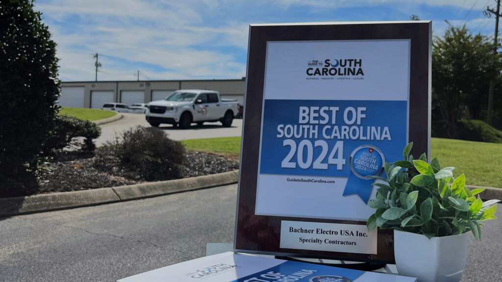 Picture frame shows the award for Best of South Carolina Regional Winner